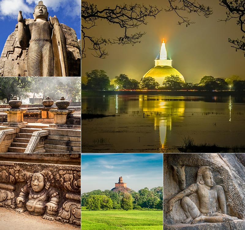 Sri Lanka heritage tour collage